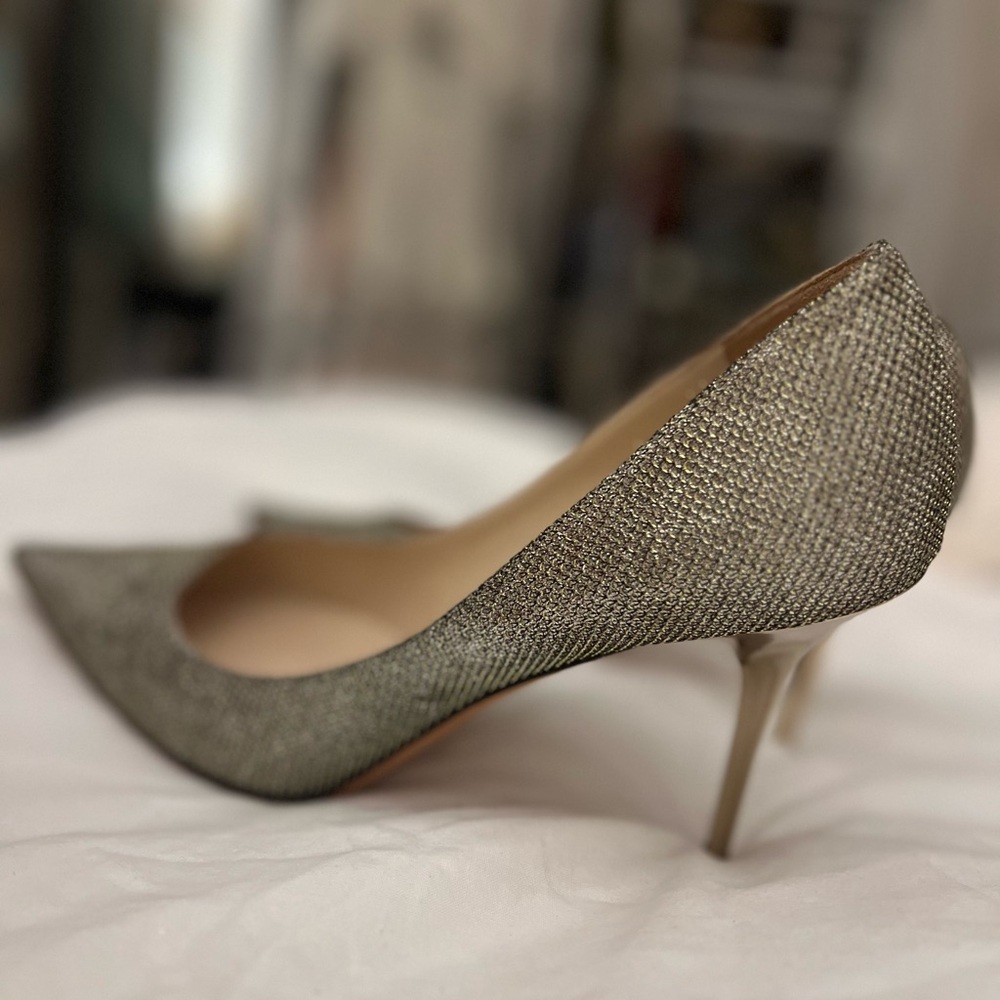 Authentic Jimmy Choo gold sparkly shimmer Women's Heels pump